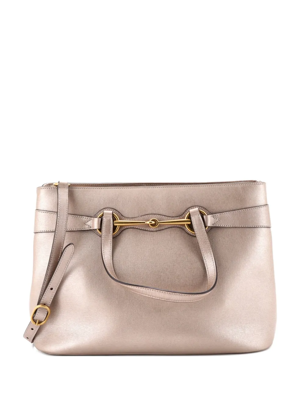 Gucci Pre-Owned Bright Bit Convertible Leather Large tote bag - Effetto metallizzato