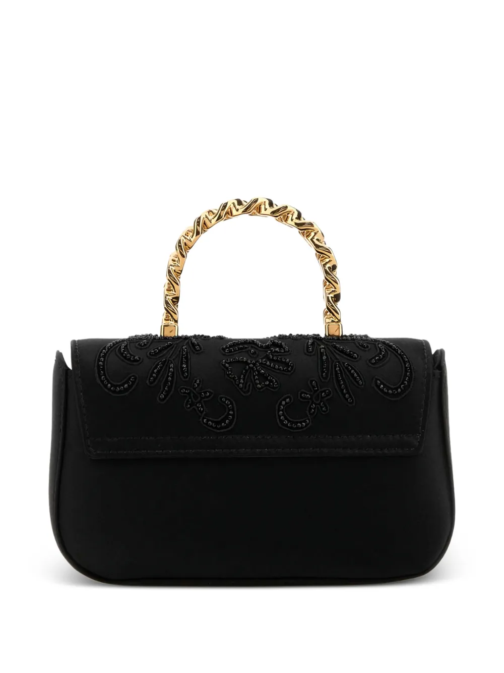 Versace Mini-shopper met verfraaiing Zwart
