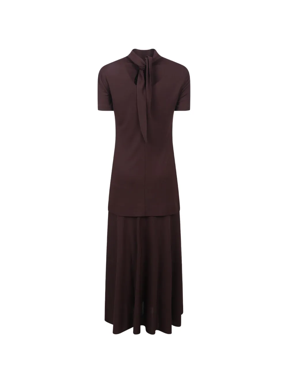  Jil Sander Roll-neck Maxi Dress - Brown 