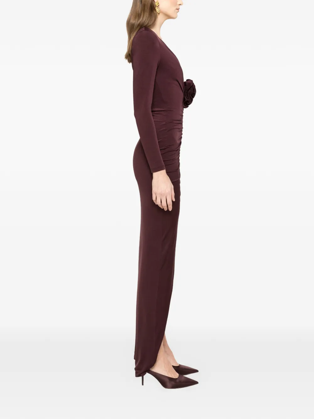 NISSA Maxi-jurk met bloemendetails Paars