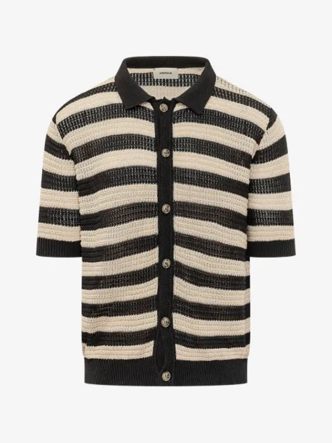 A Paper Kid striped short-sleeve shirt