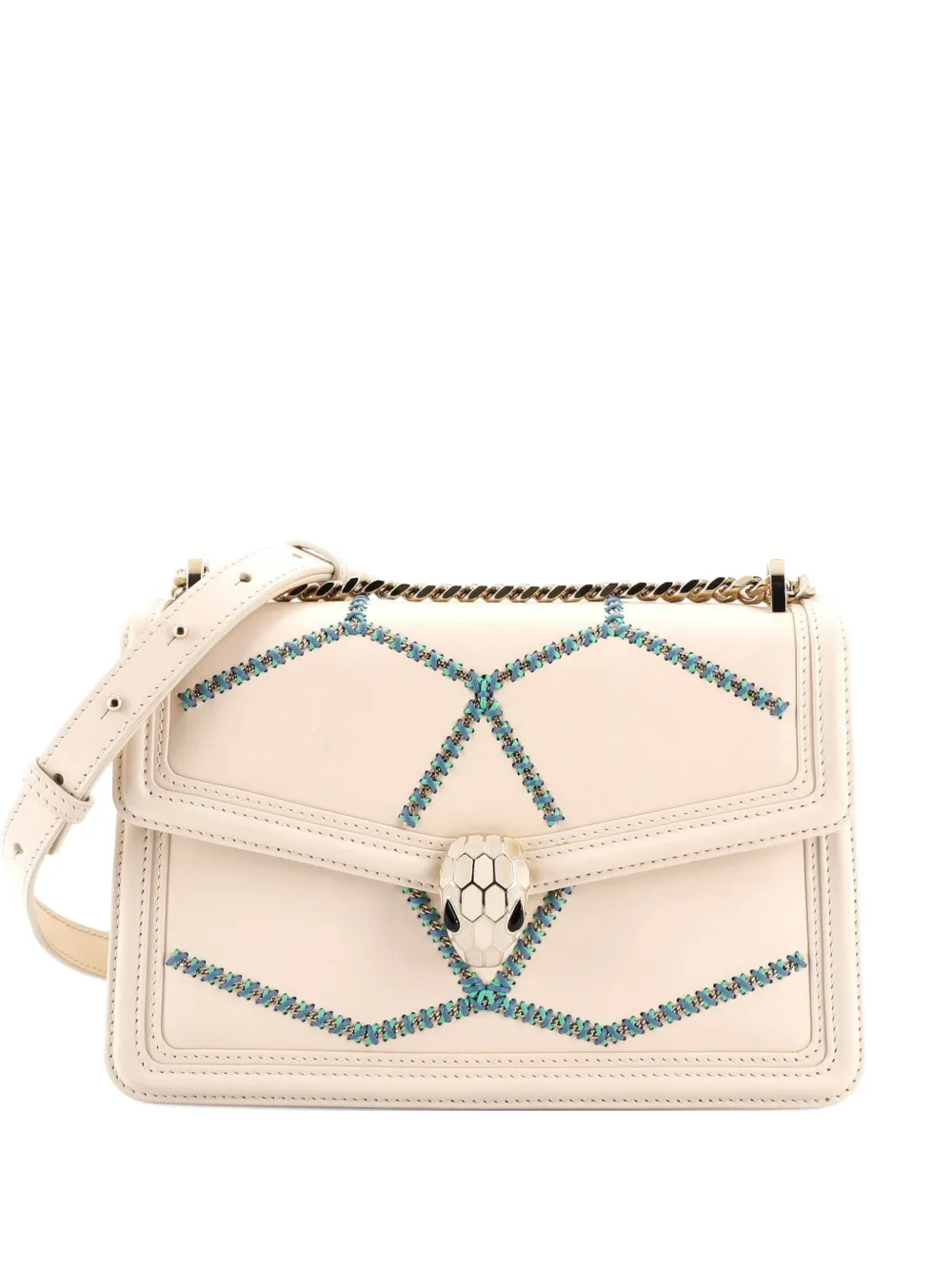 Bvlgari Pre-Owned Serpenti Forever Whipstitched Leather Small shoulder bag - Toni neutri