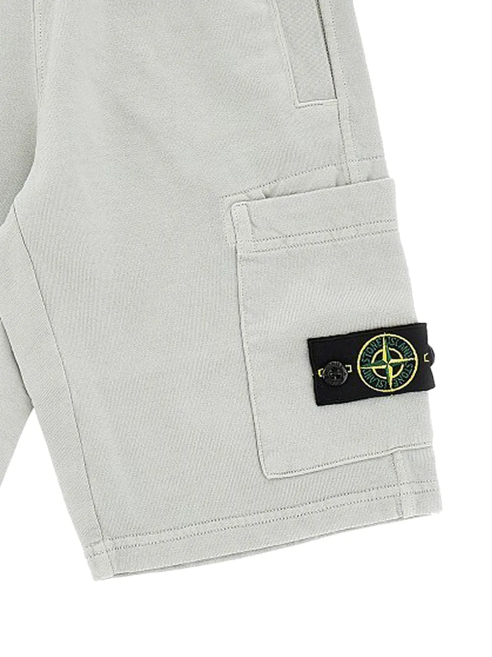 Stone Island Junior Katoenen trainingsshorts Grijs
