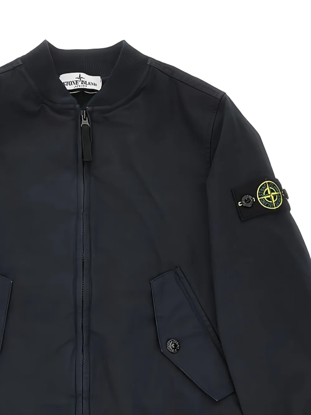 Stone Island Junior Sweater met logopatch Blauw