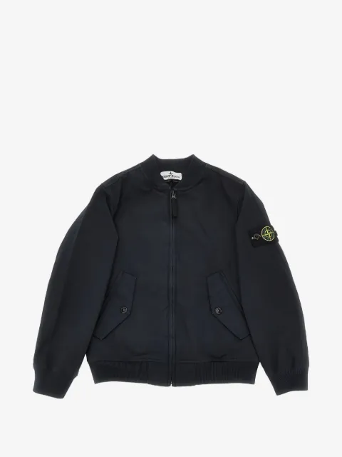 Stone Island Junior chamarra con bolsillos de parche