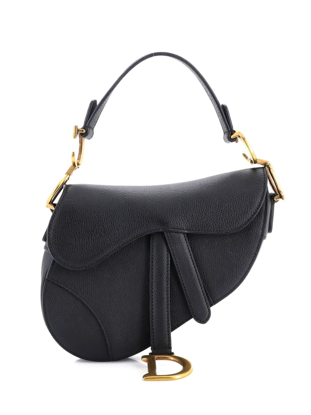 Christian Dior Pre-Owned Saddle Handbag Leather Mini shoulder bag - Schwarz