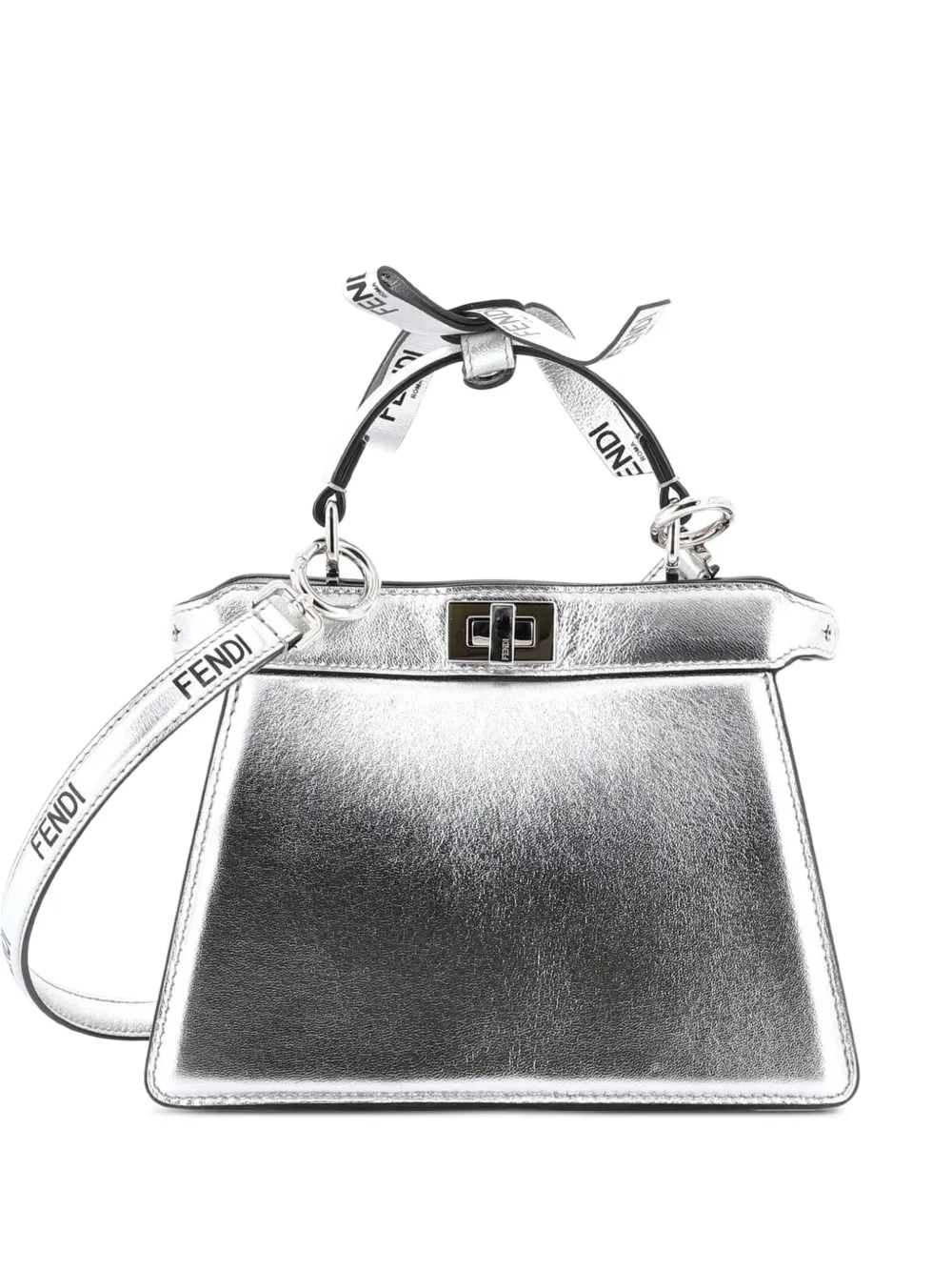 Fendi Pre-Owned x Marc Jacobs Peekaboo ISeeU Bag Leather Petite satchel - Argento