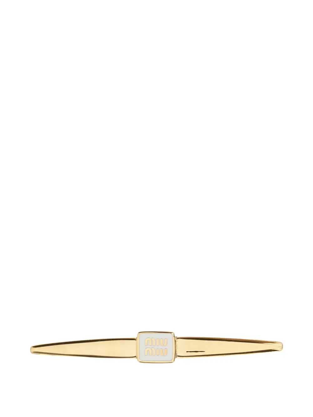 Miu Miu logo-plaque hair accessory - Oro