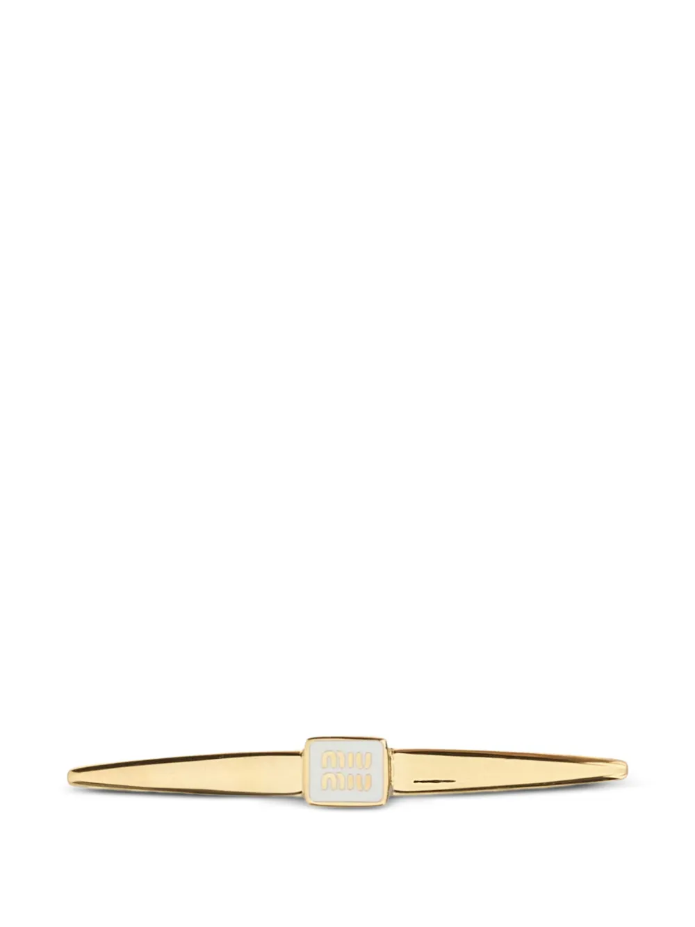 Miu Miu logo-plaque hair accessory - Oro
