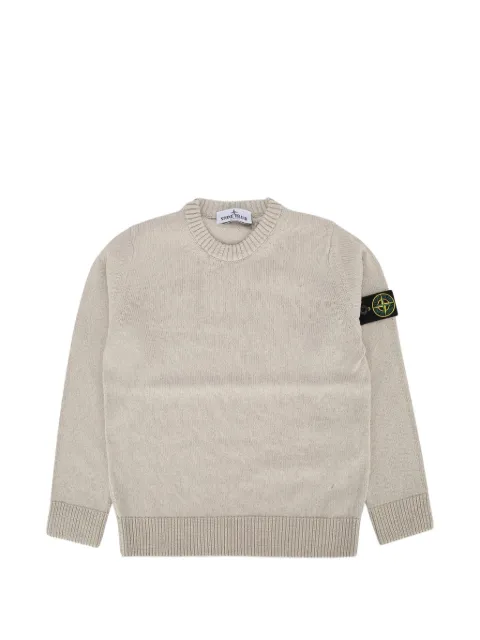 Stone Island Junior suéter con cuello redondo