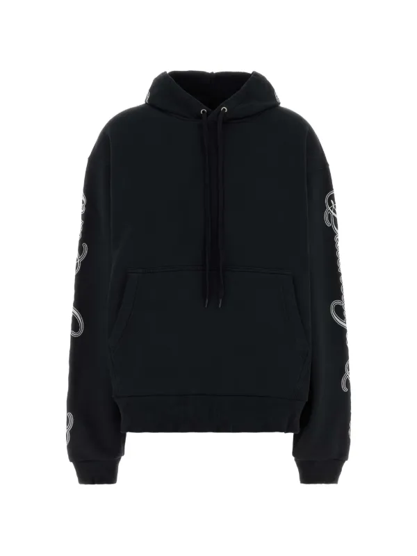 Balenciaga Cotton Hoodie in Black