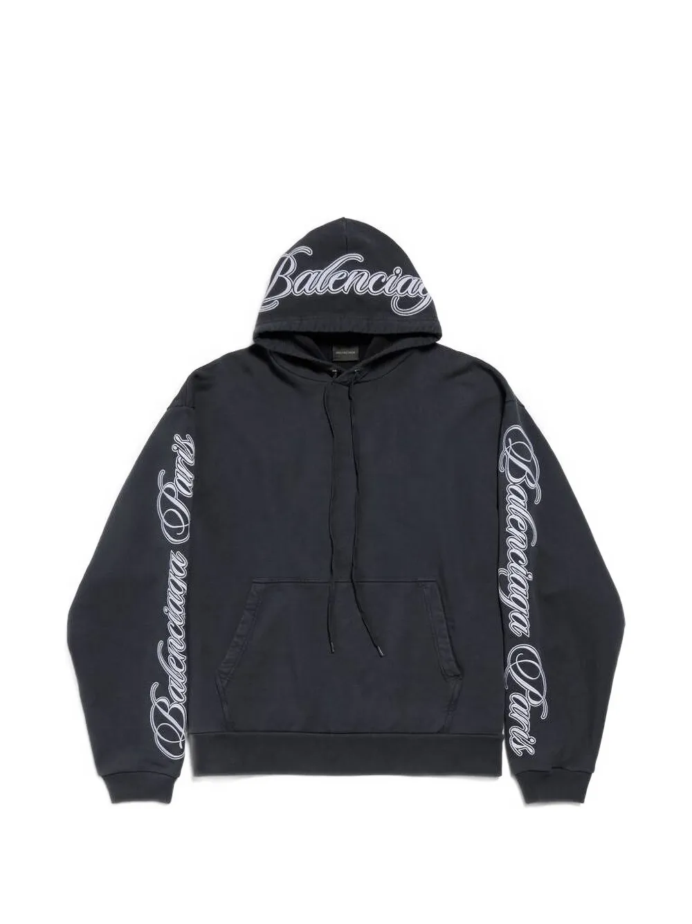 Balenciaga Katoenen hoodie Zwart