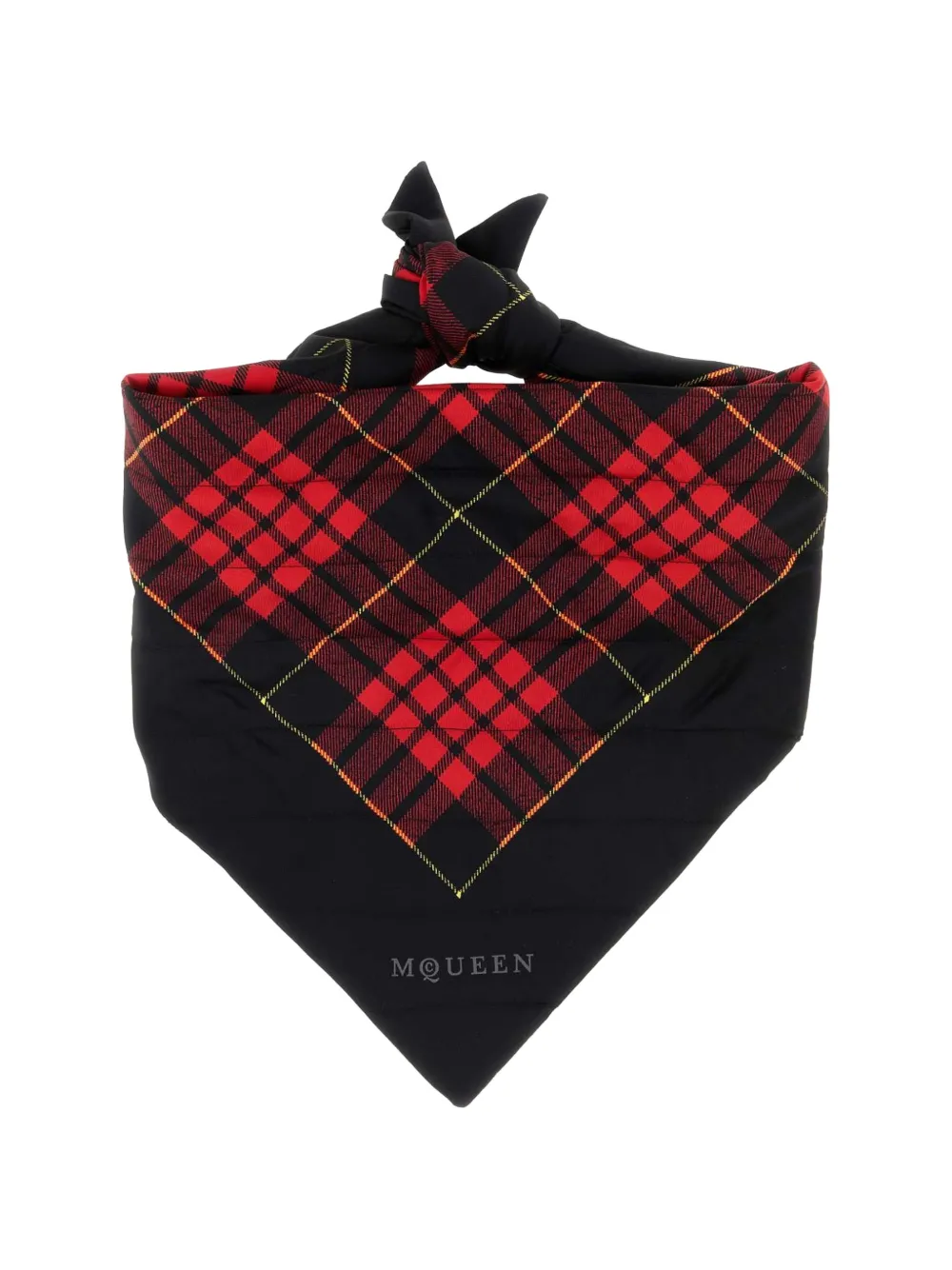 Alexander McQueen tartan silk scarf - Nero