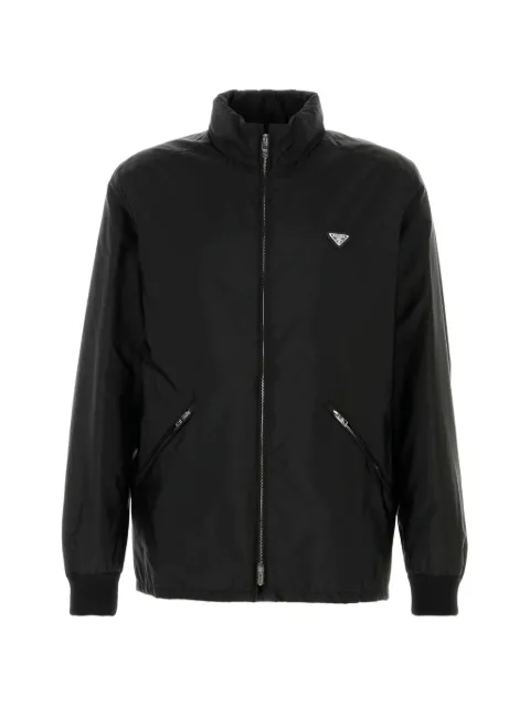 Prada logo-plaque zipped jacket