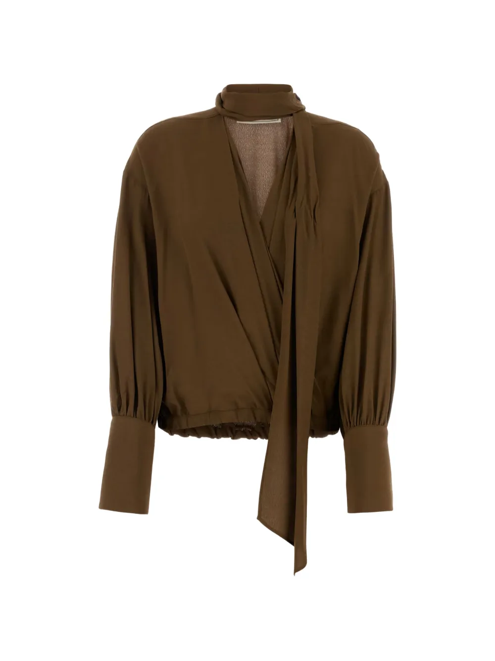 Blumarine tie-neck blouse - Marrone