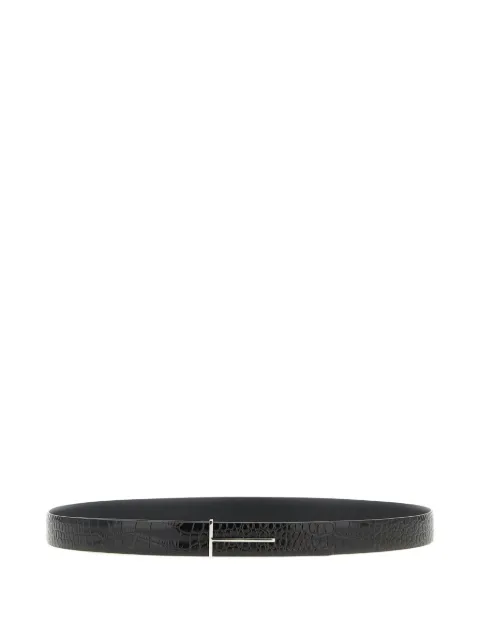 TOM FORD reversible python-print buckle belt