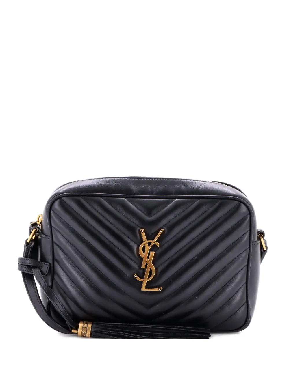 Saint Laurent Pre-Owned Lou Camera Bag Matelasse Chevron Leather Small crossbody bag - Nero