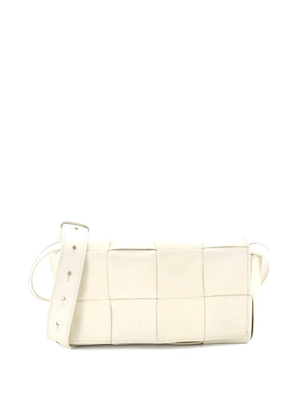 Bottega Veneta Pre-Owned Cassette Maxi Intrecciato Leather belt bag - Bianco