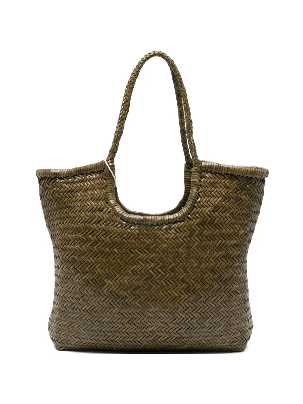 DRAGON DIFFUSION woven handle tote - Verde