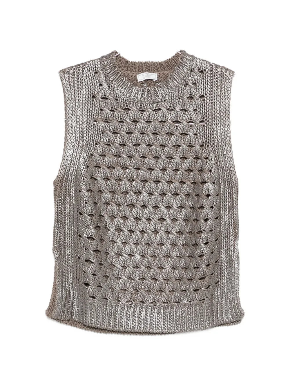 Peserico Cut-out Vest In Gray