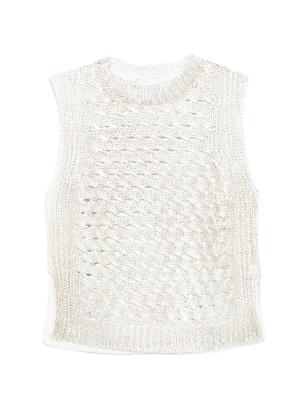 Peserico Crew-neck Vest In White