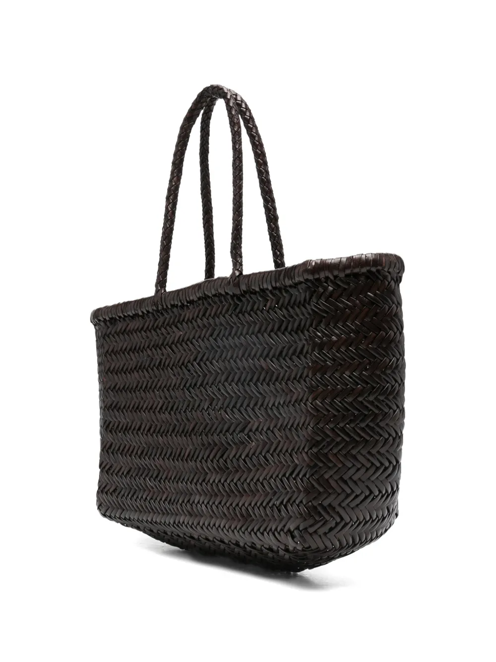  Dragon Diffusion Braided-handle Shoulder Bag - Brown 
