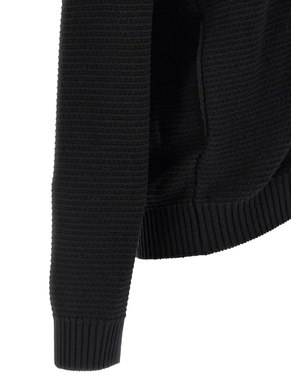 Stone Island Ghost ハイネック ジップカーディガン | ブラック 
