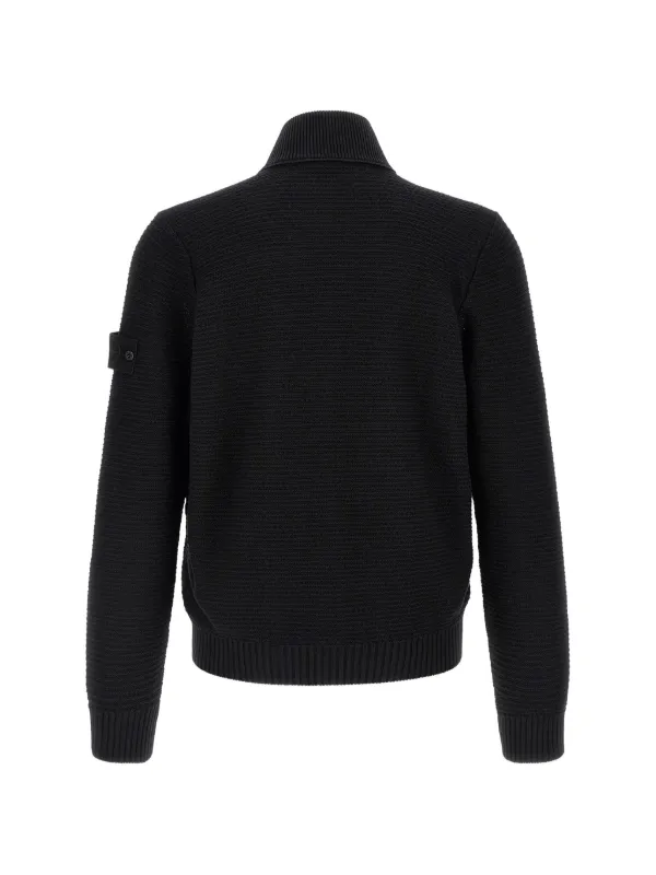 STONE  ブラック カーディガン Stone Island Ghost high-neck zip-up Cardigan | Black | FARFETCH AZ
