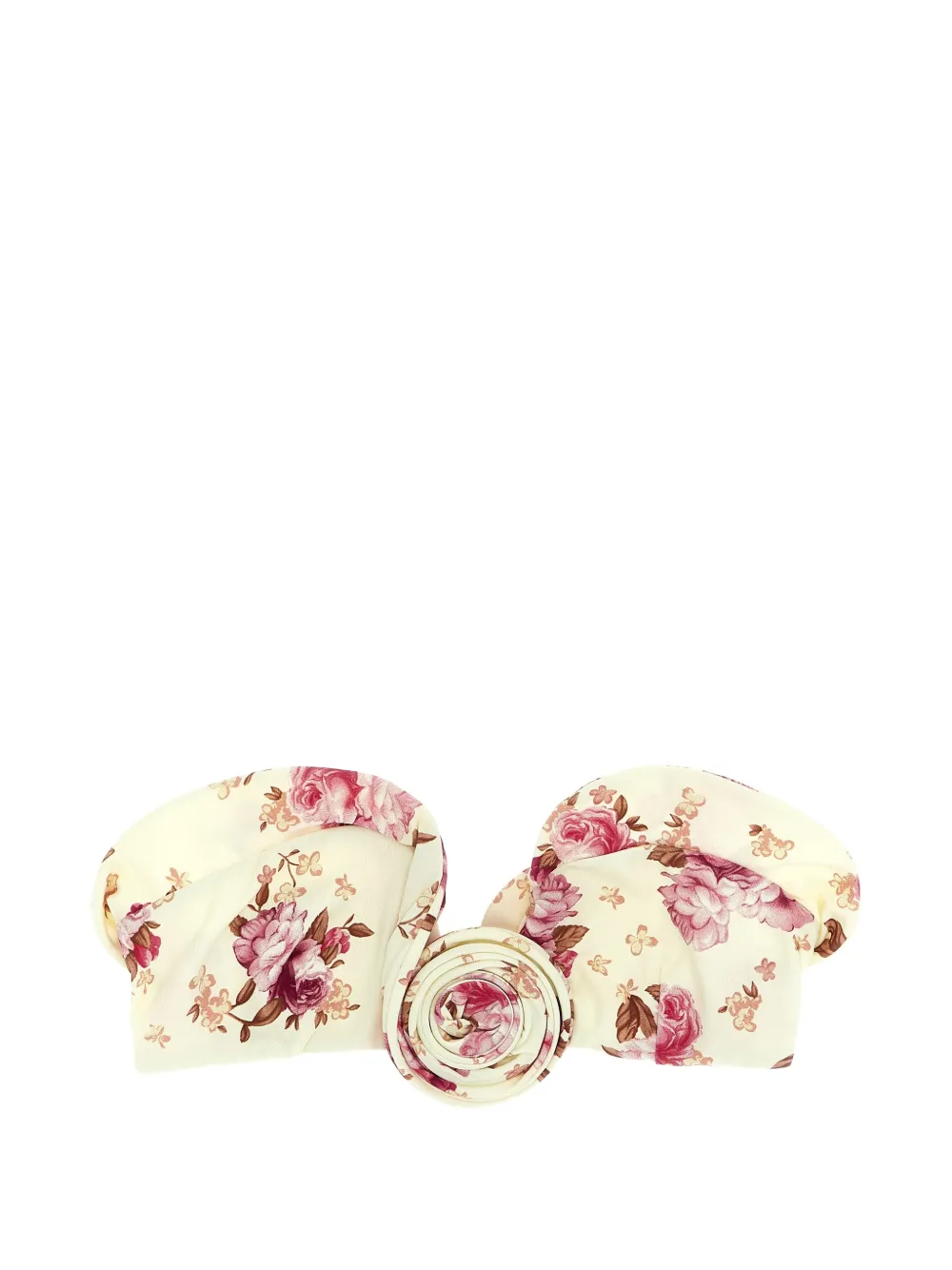 Magda Butrym floral-print bikini top - Toni neutri