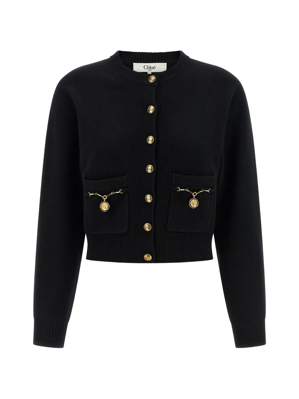 Chloé metal-button cardigan - Nero