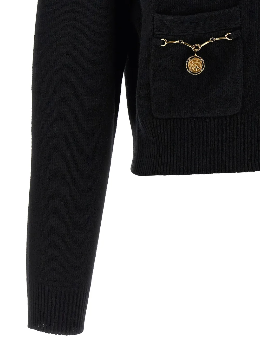 Metal-Button Cardigan