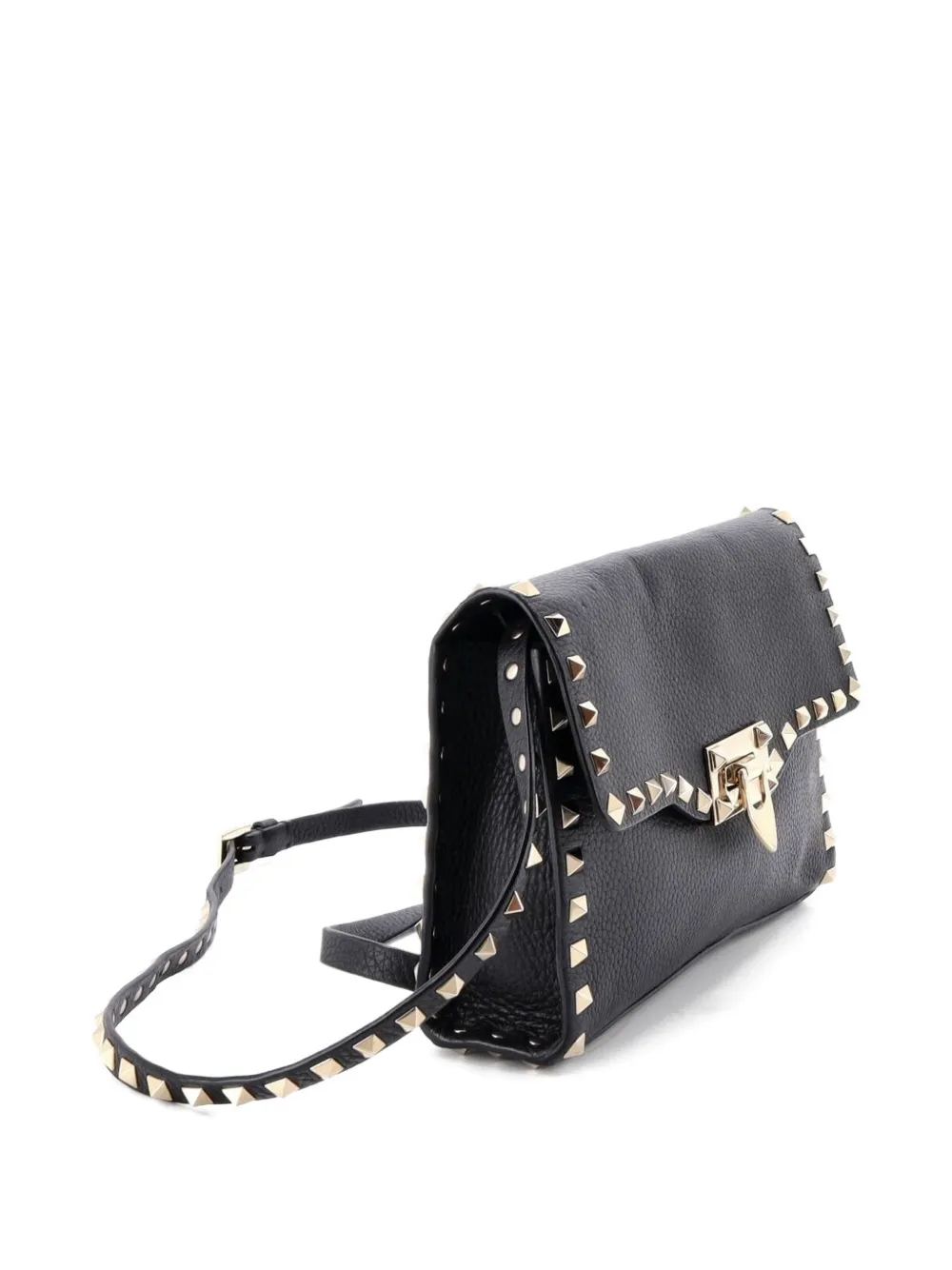 Rockstud Flip Lock Flap Bag Leather Medium Crossbody Bag