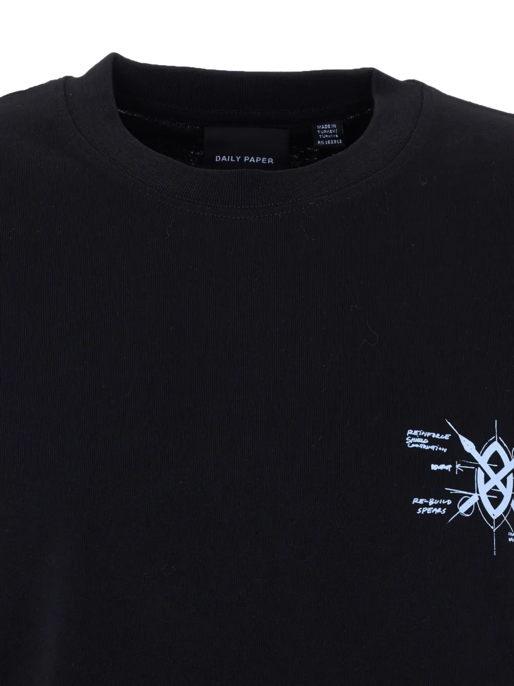 Daily Paper T-shirt met print en ronde hals Zwart