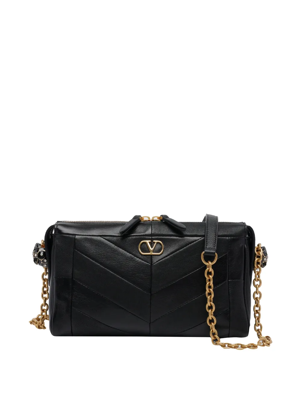 Valentino Garavani Panthea leather crossbody bag - Nero