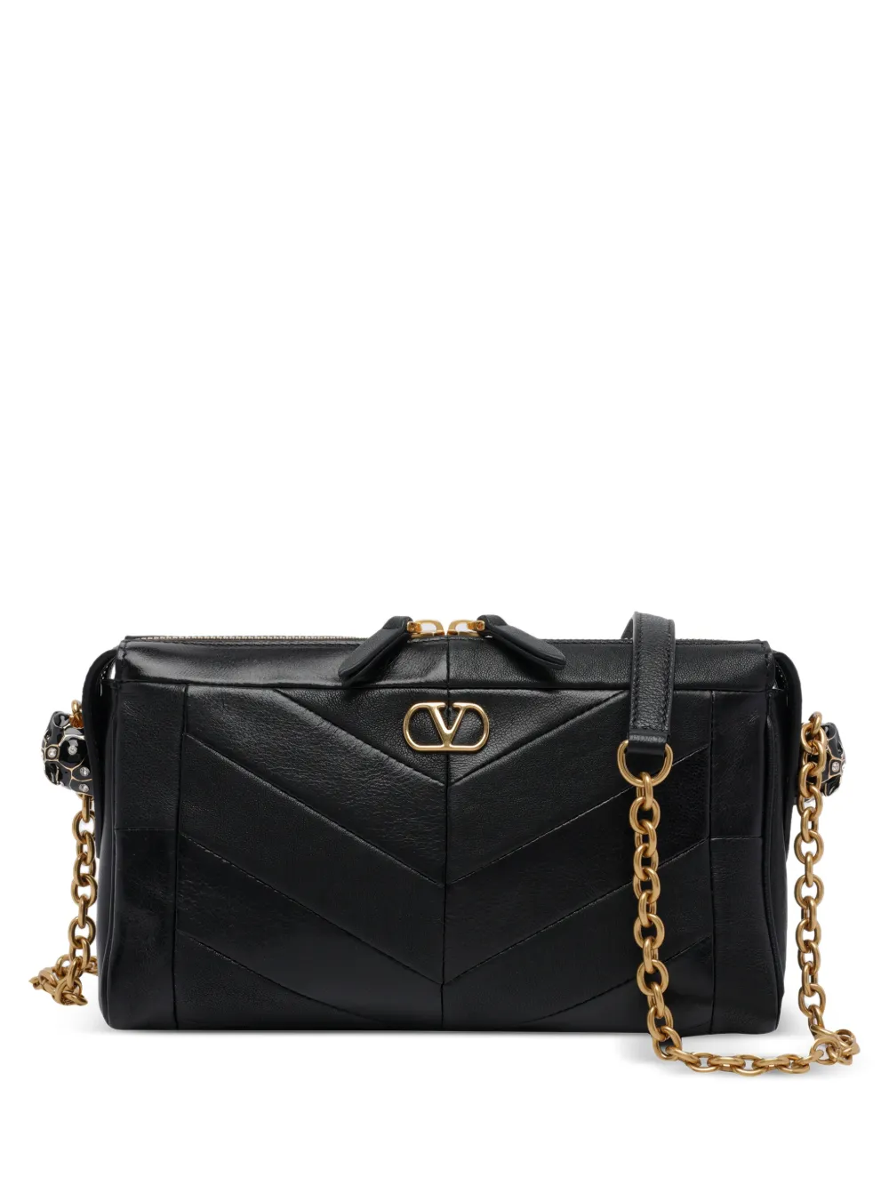 Valentino Garavani Panthea leather crossbody bag - Nero