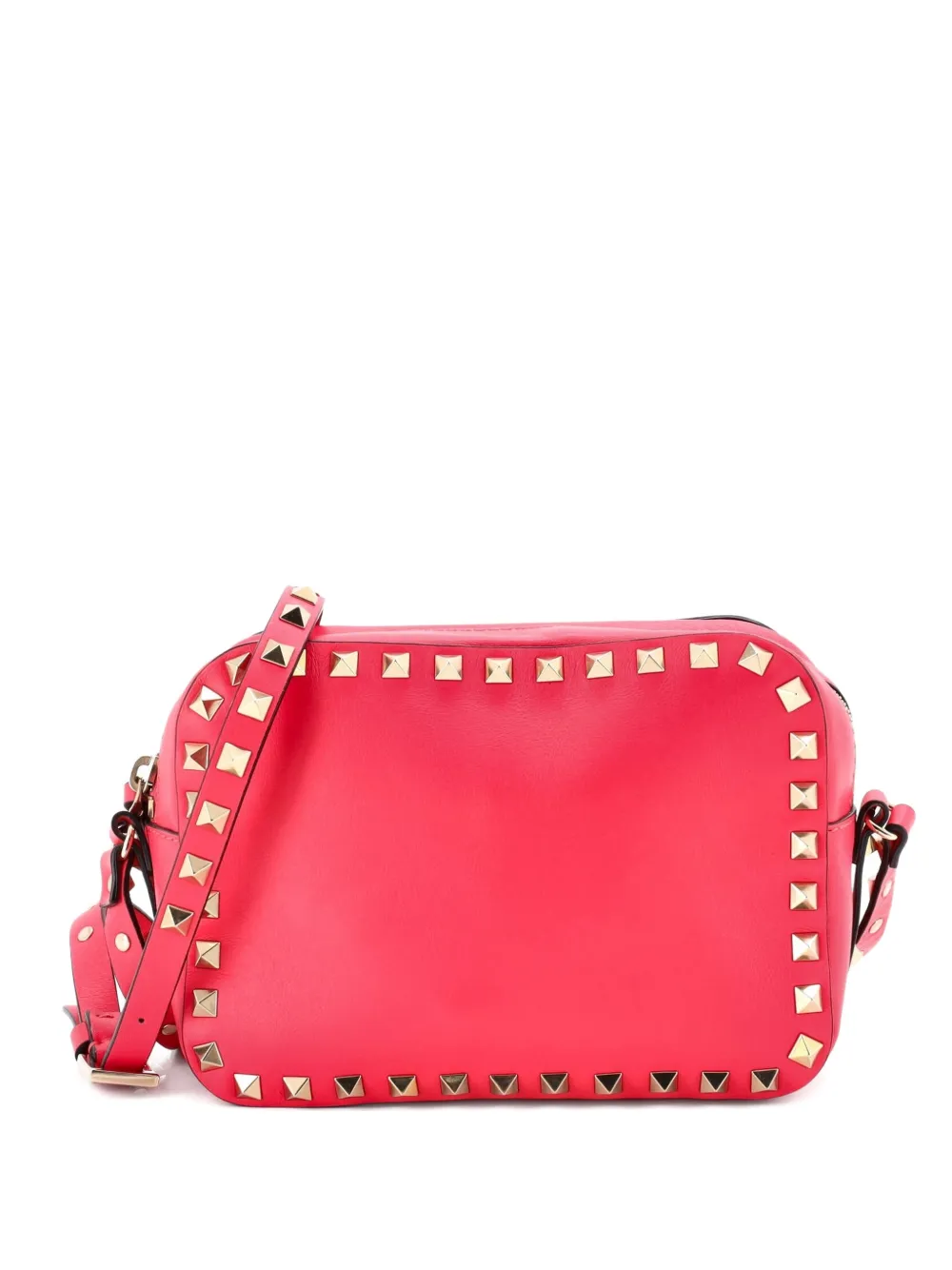 Valentino Garavani Pre-Owned Rockstud Camera Leather crossbody bag - Rosa