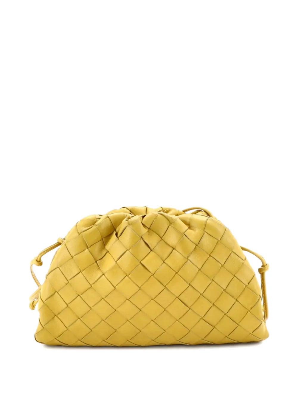 Bottega Veneta Pre-Owned The Pouch Intrecciato Nappa Mini crossbody bag - Giallo