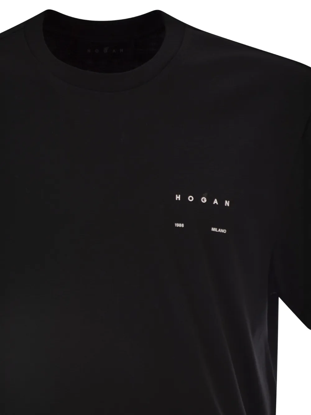Hogan T-shirt met ronde hals en logo Zwart