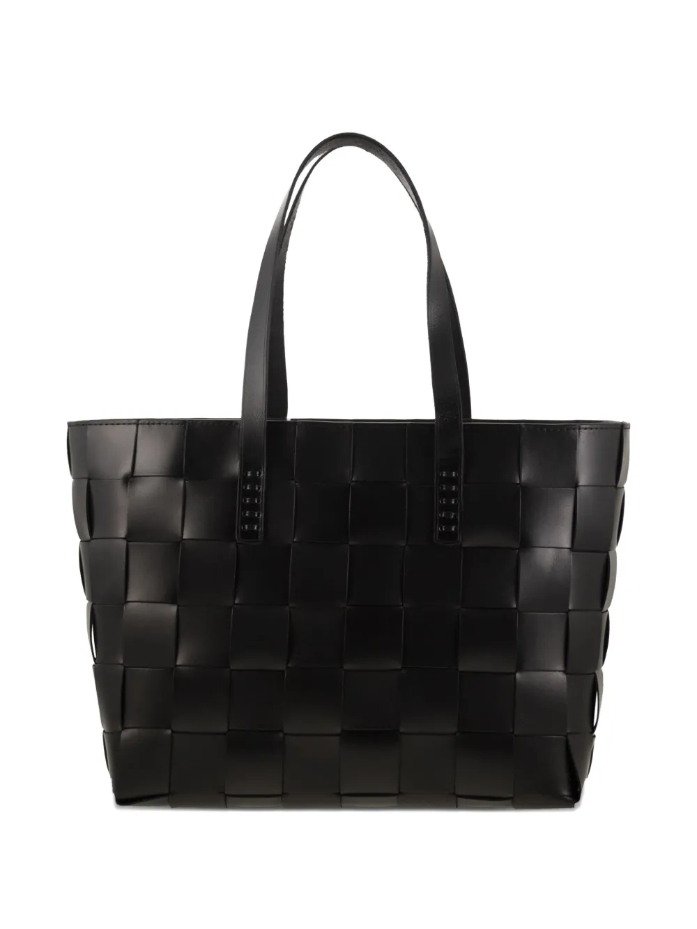 Dragon woven-leather tote bag - Nero