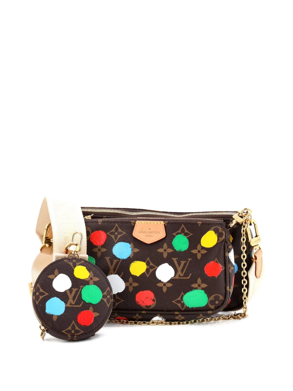 Louis Vuitton Pre-Owned Multi Pochette Accessoires Yayoi Kusama Painted Dots Monogram Canvas crossbody bag - Marrone