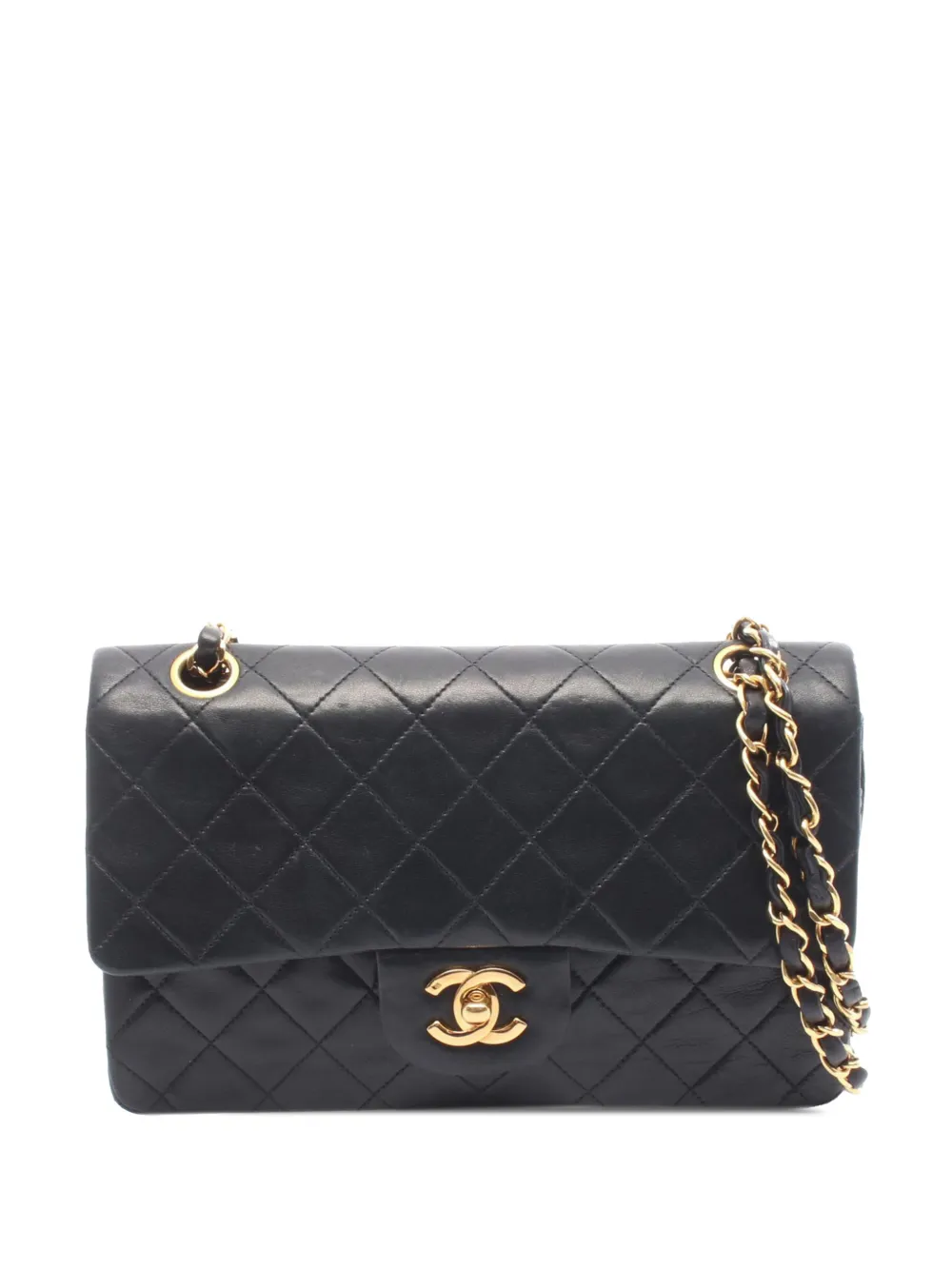 CHANEL Pre-Owned 1991-1994 Small Classic Lambskin Double Flap shoulder bag - Nero