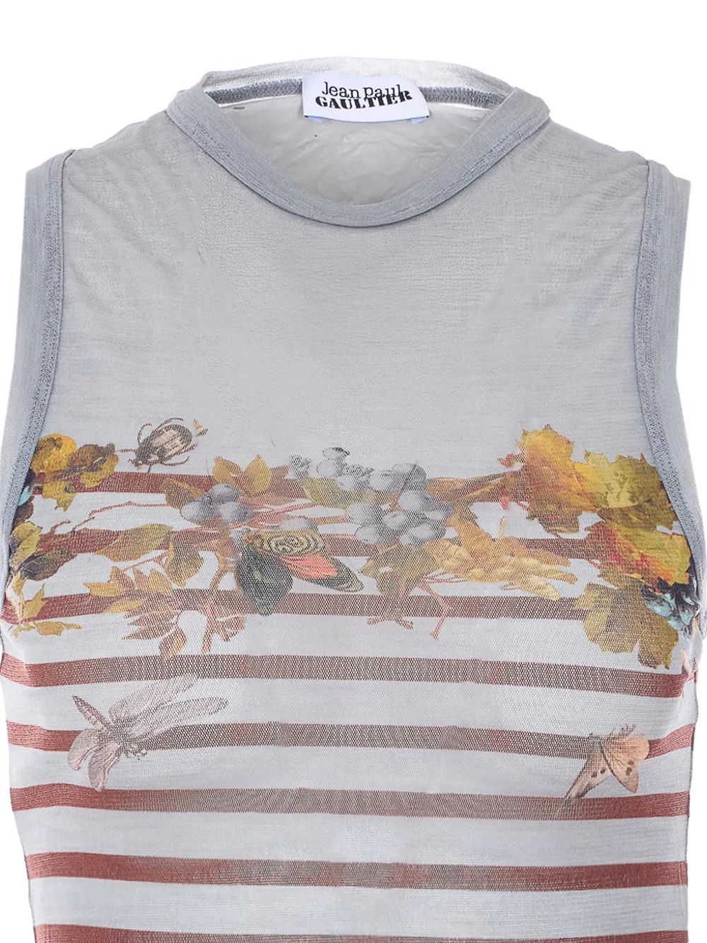 striped print tank top
