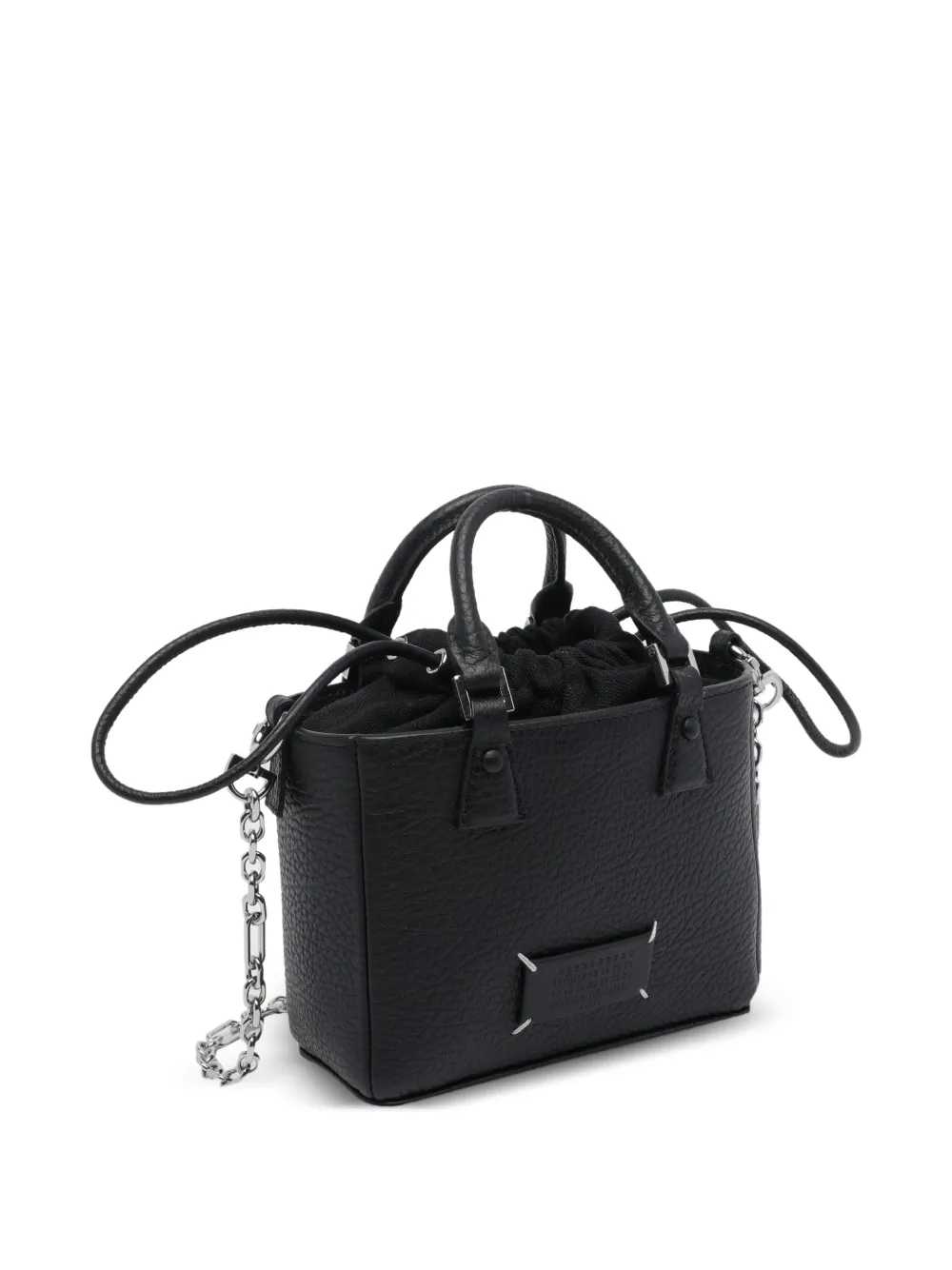 Maison Margiela 5AC Classique mini-shopper met kettingband Zwart