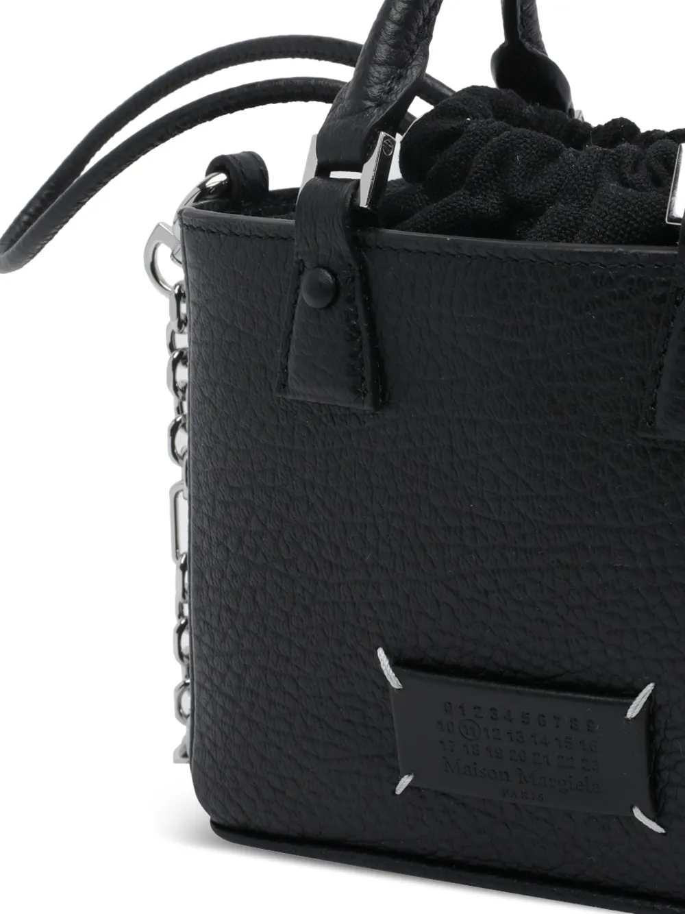 Maison Margiela 5AC Classique mini-shopper met kettingband Zwart