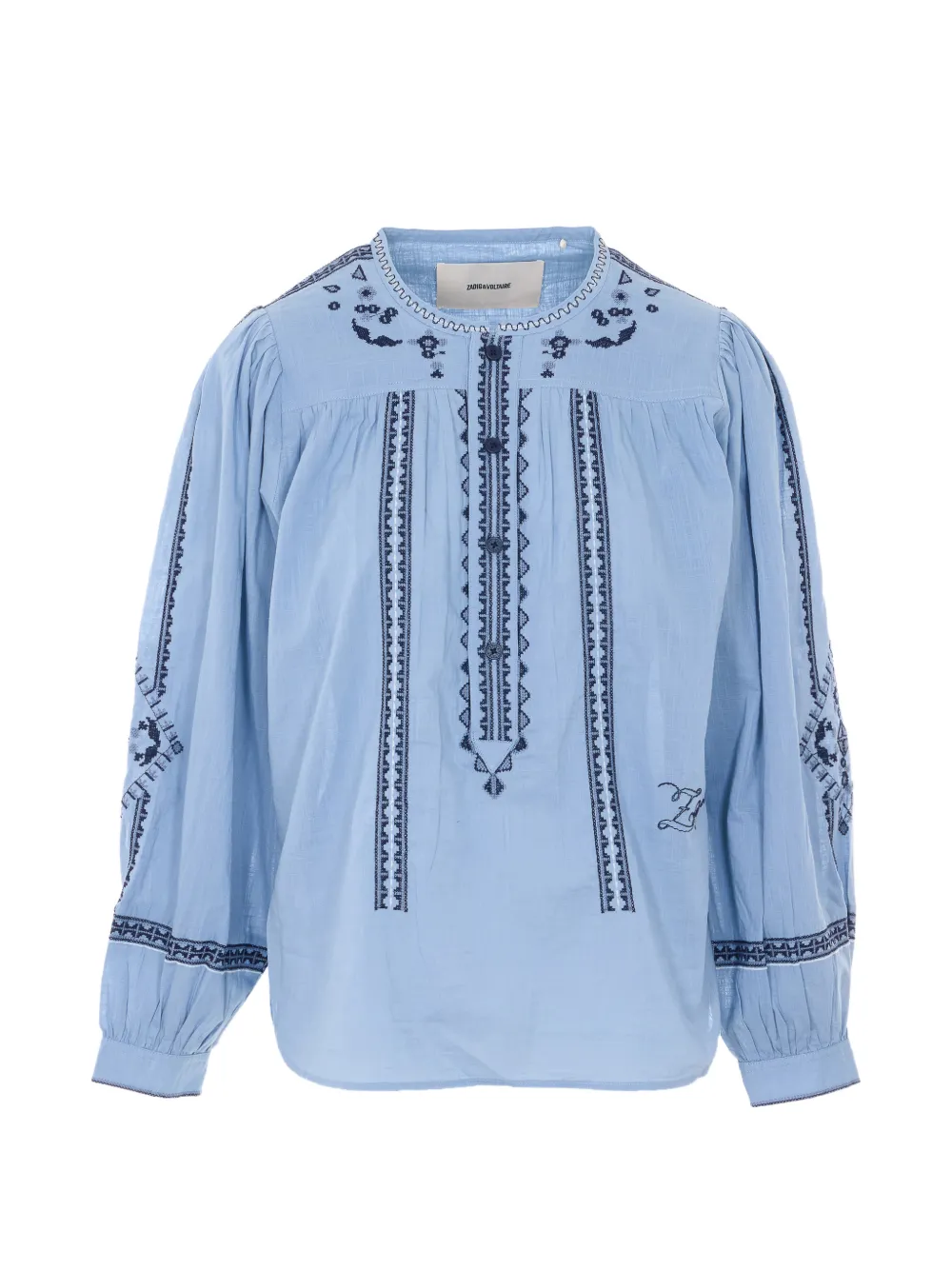 Zadig&Voltaire embroidered long-sleeves blouse - Blu