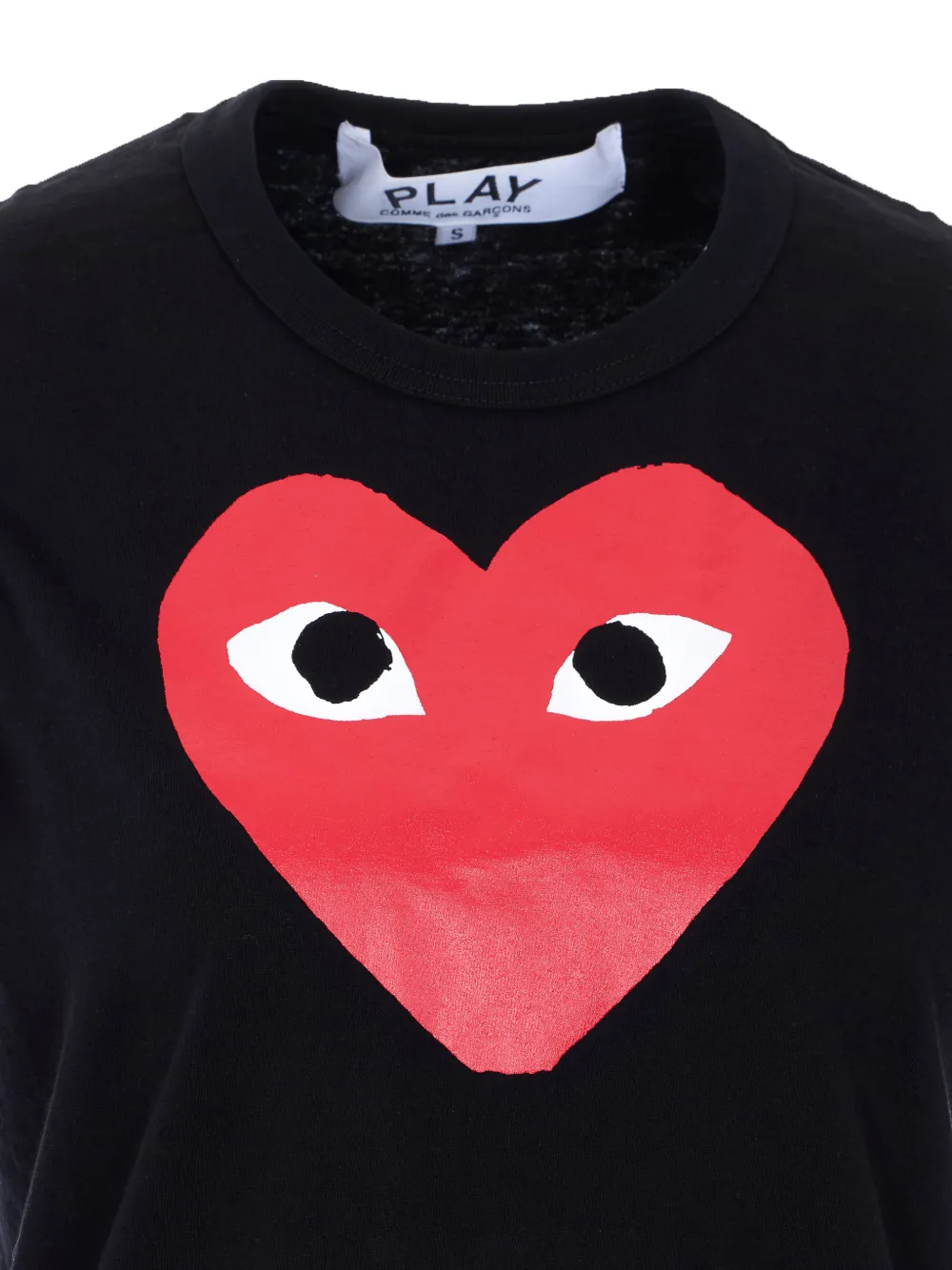 Comme Des Garçons Play T-shirt met ronde hals Zwart