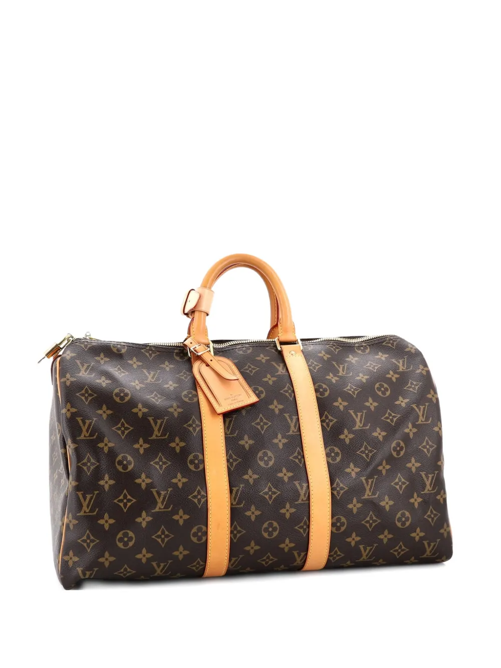 Louis Vuitton Pre-Owned Keepall Bag Monogram Canvas 45 satchel - Marrone