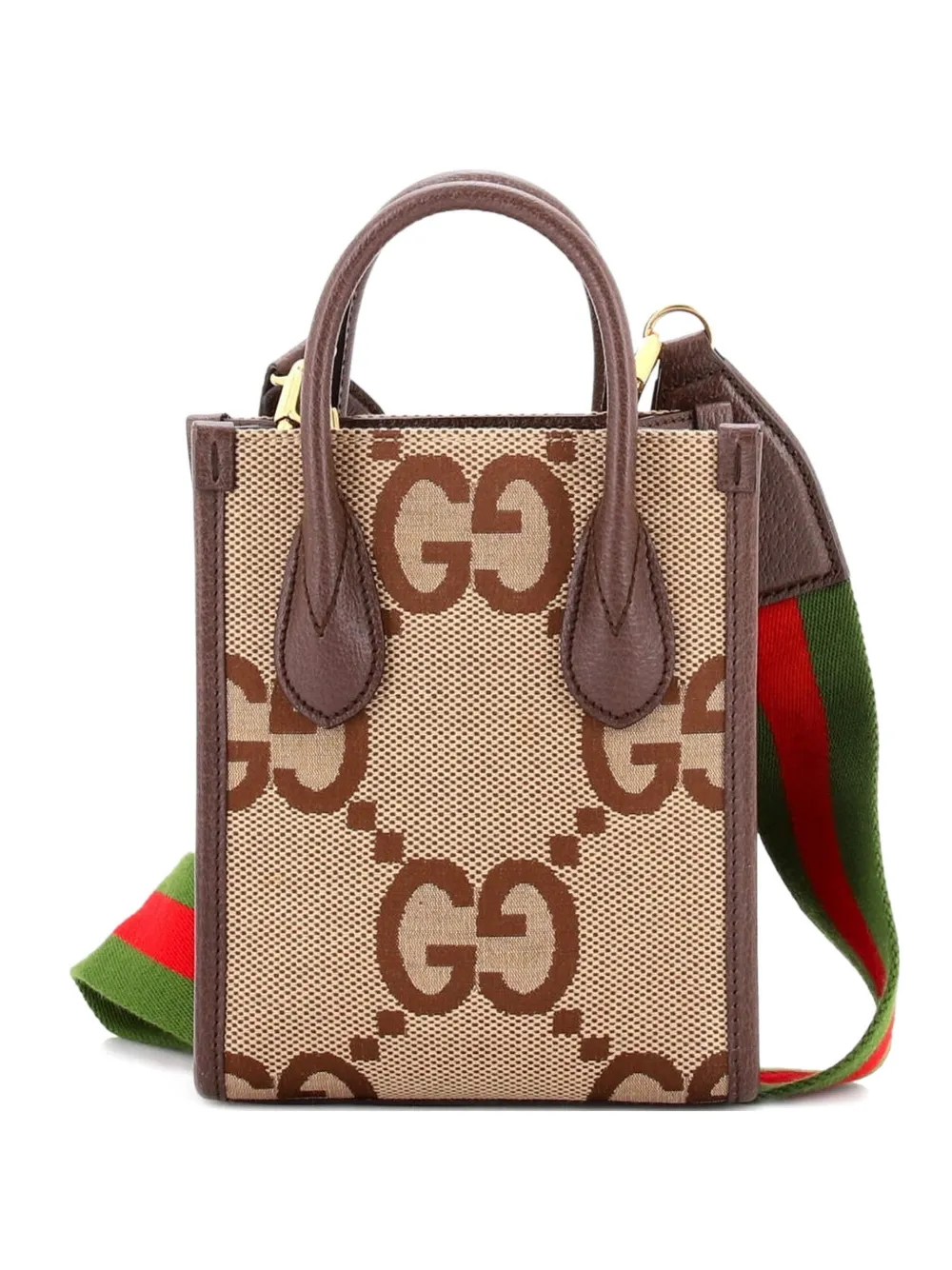 Gucci Pre-Owned Vertical Tote Jumbo GG Canvas Mini crossbody bag - Marrone