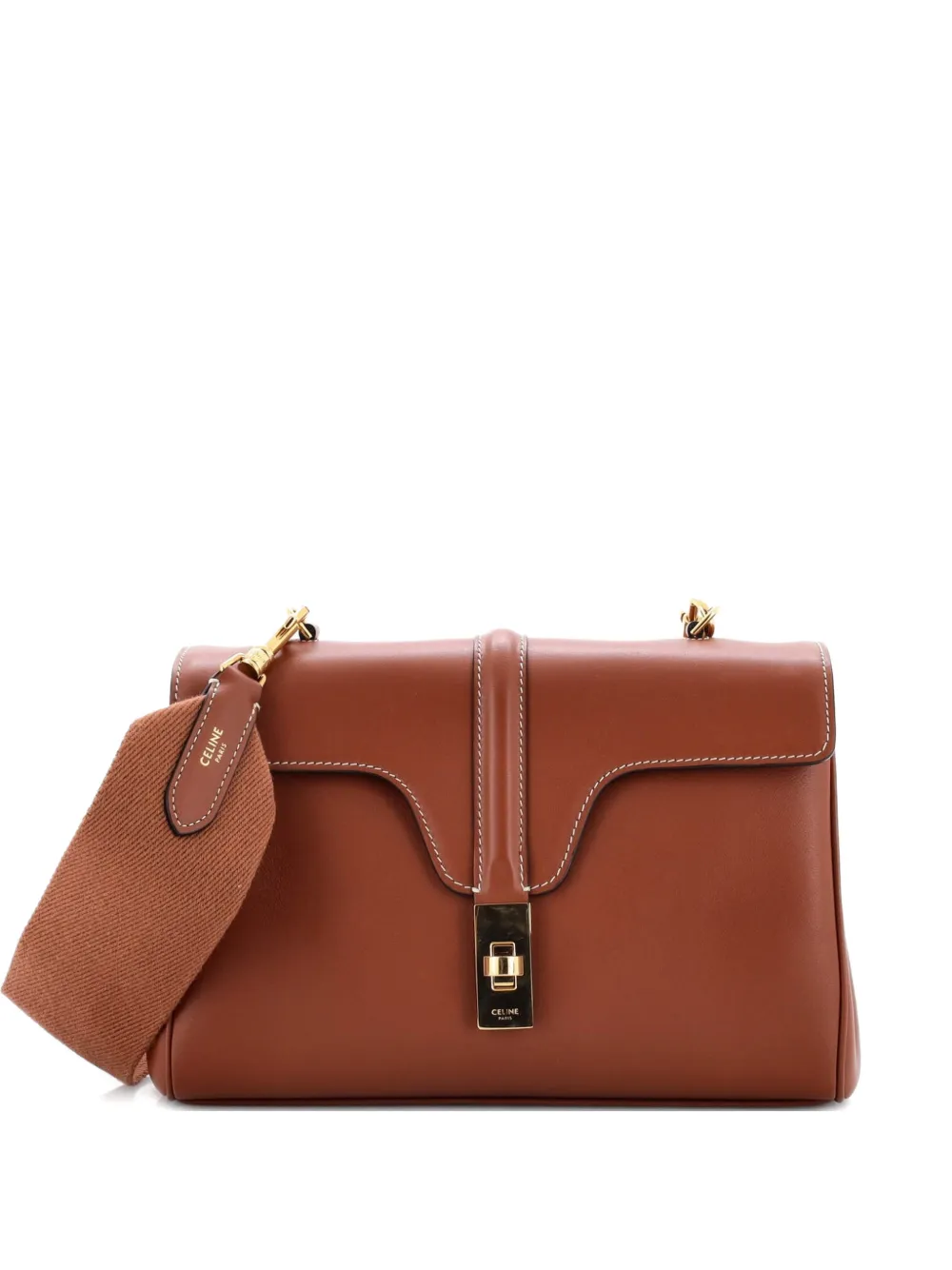 Celine Pre-Owned Soft 16 Bag Smooth Calfskin Teen shoulder bag - Marrone