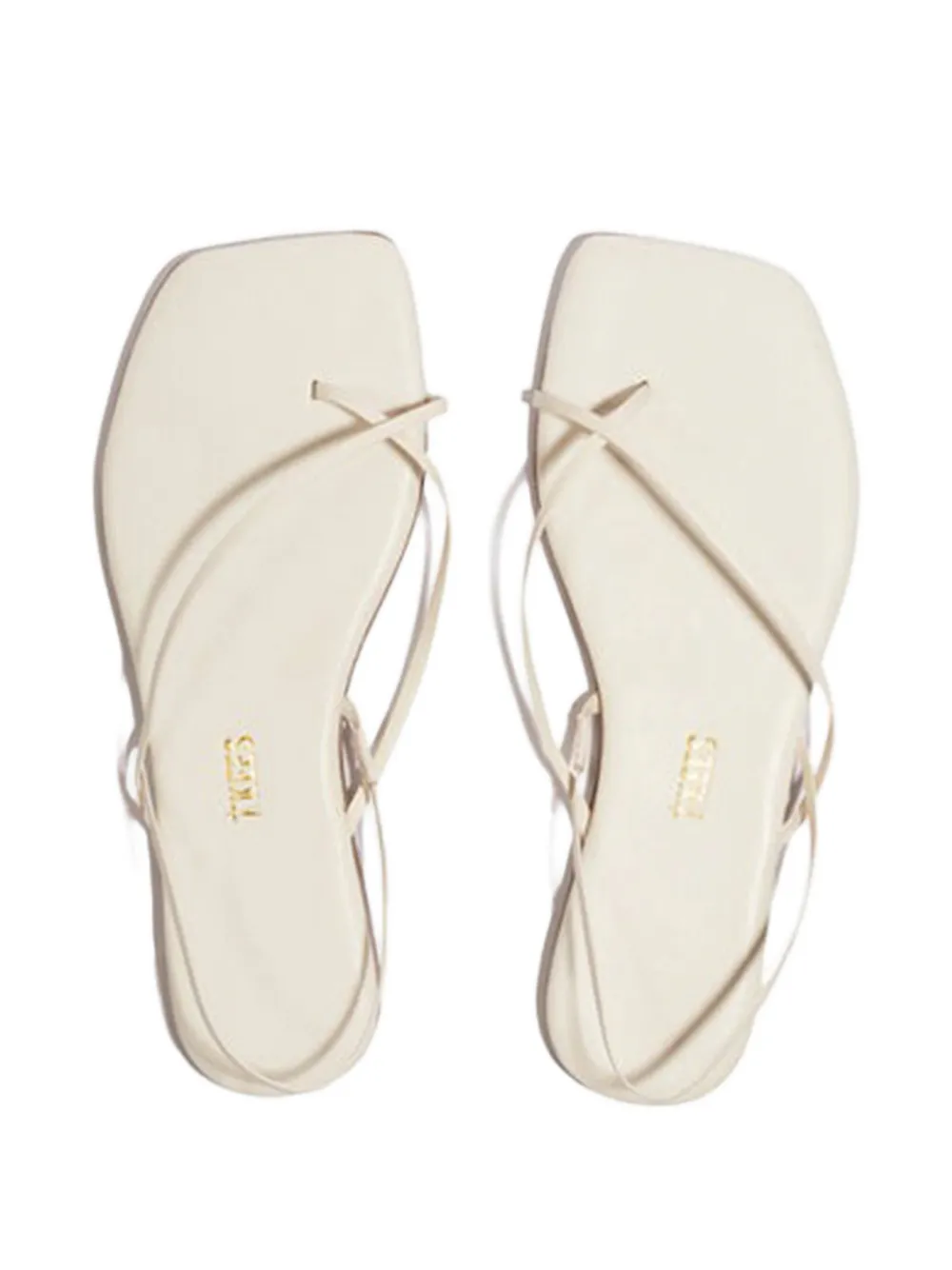 Tkees Millie sandalen met vierkante neus Beige